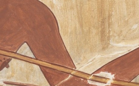 His hands use a bow drill, a tool thousands of years old.
