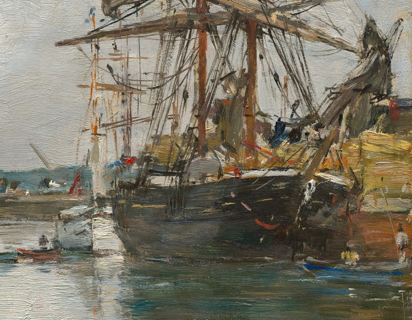 Look at the dark hull. It anchors the whole scene.