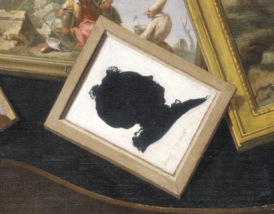Even the framed silhouette is painted.