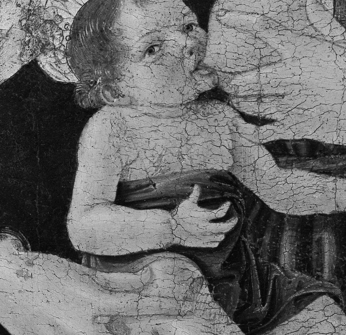 The gesture of tender support , one hand beneath, one steadying , is the physical embodiment of maternal devotion and theological 'Theotokos' imagery.