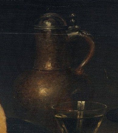 A metal pitcher suggests abundance.