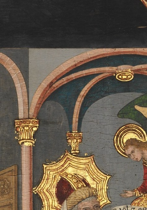 The mitre alone could pass for gilded metalwork.