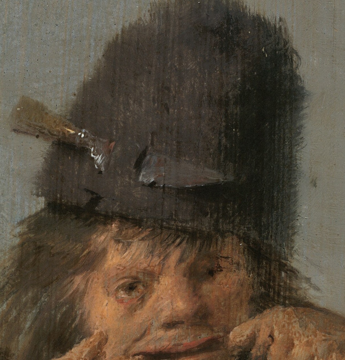 His thick brushstrokes gave the fur and fabric real texture.