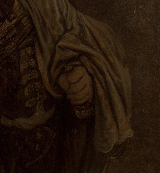 The texture of his cloak shows his mastery.