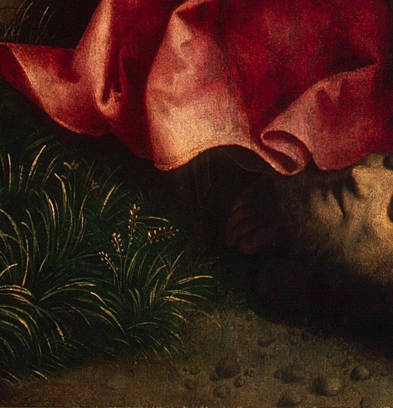 The severed head of Holofernes.