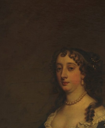 Serene, composed expression with a direct gaze , the face of a woman who held Charles II's court in her power for over a decade