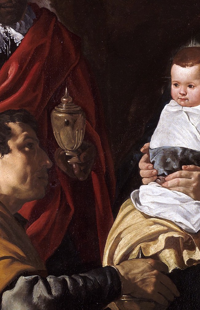 Look at the baby's direct gaze.