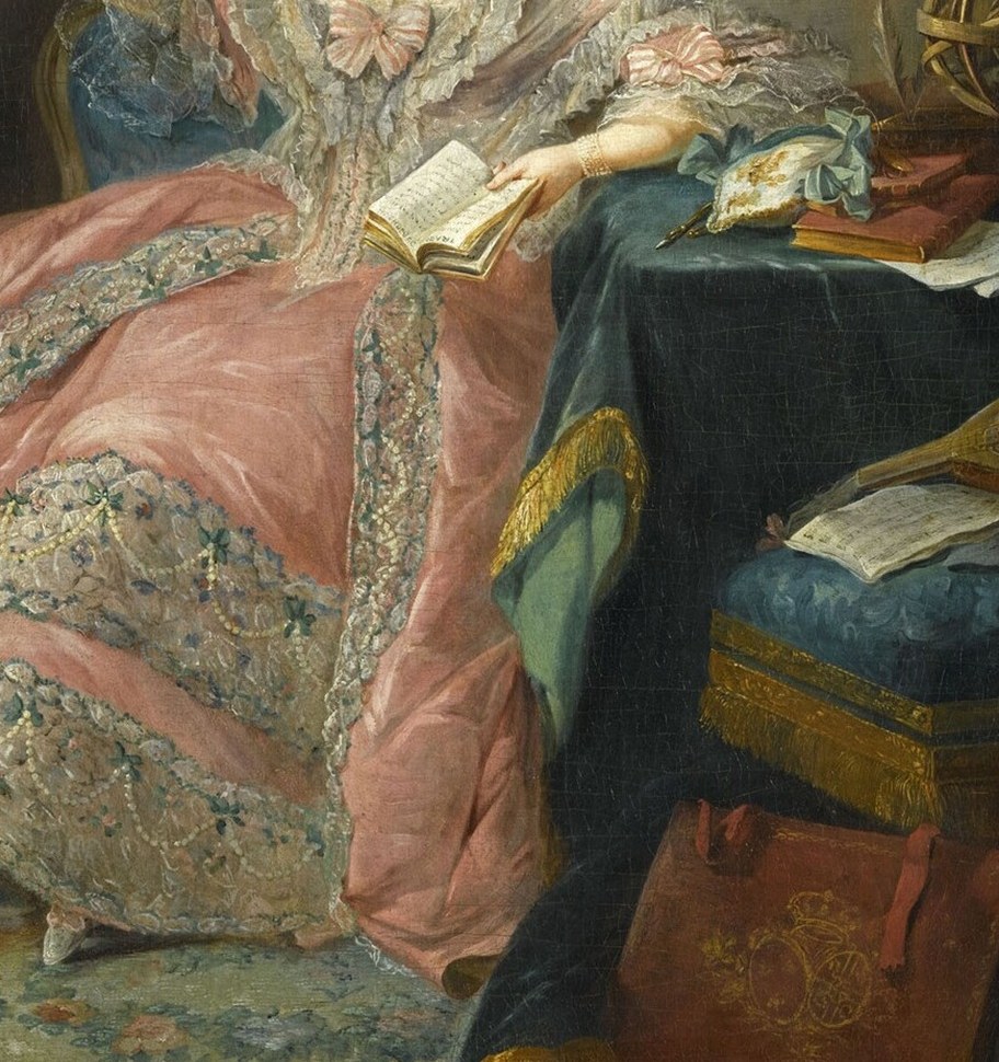 She was painted by Jean-Baptiste André Gautier-Dagoty, a Parisian specialist.