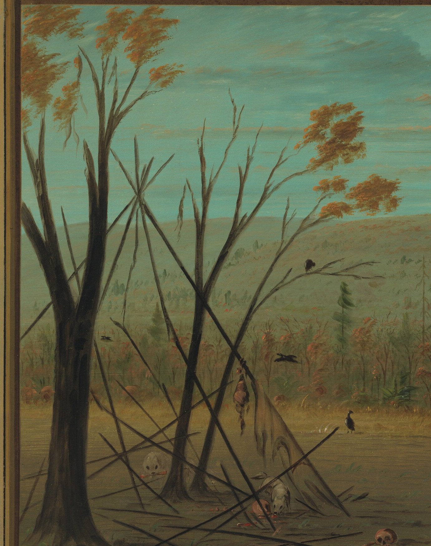 Catlin painted this in 1865, thirty years after he first traveled the plains.
