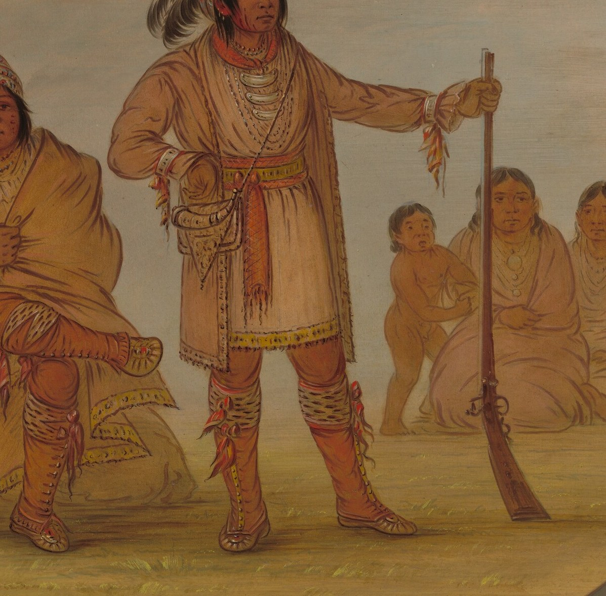 George Catlin painted this in 1865, decades after he met them.