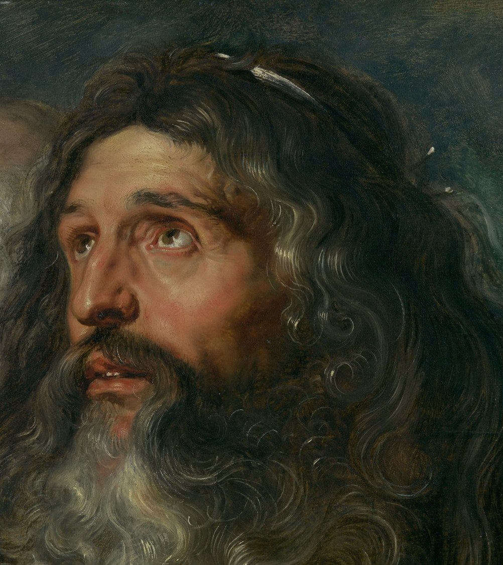 The face he burned was Saint Peter. The other is Saint Paul.