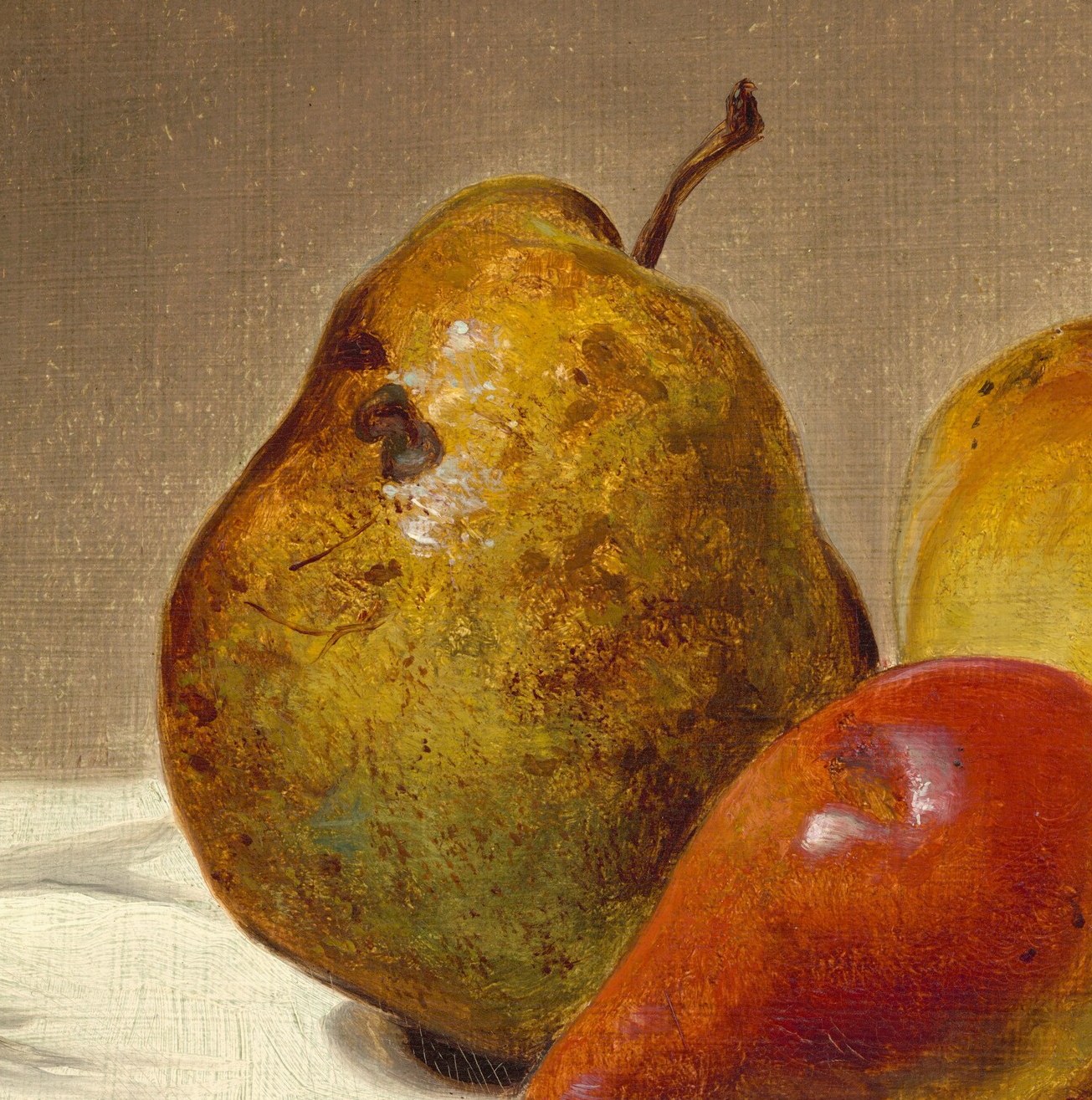 The subtle variations in green and yellow, along with its textured skin, invite close inspection.