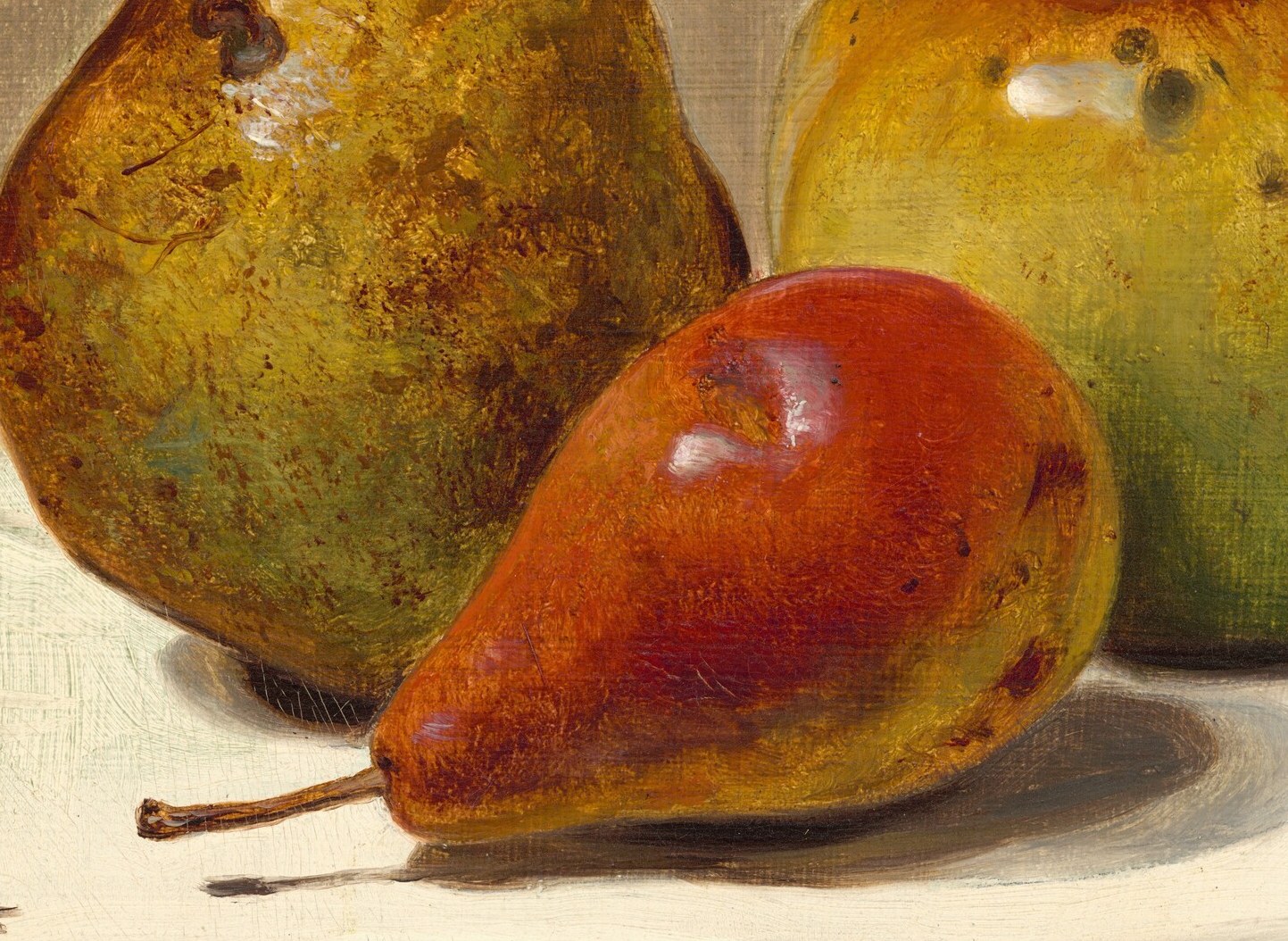 Look at this red pear. Nothing is reflected but light.