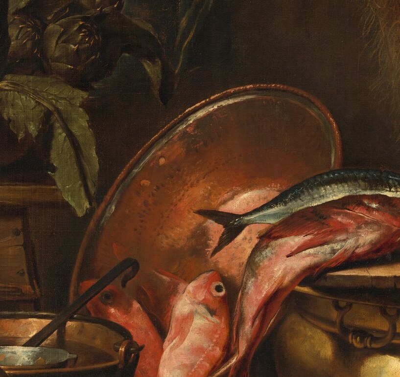 The artist painted every surface: fur, feather, copper, scale.