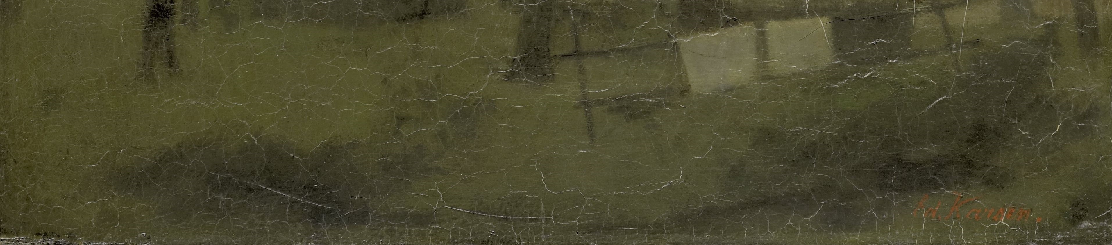 See how he captures the rough ground with broken brushstrokes.