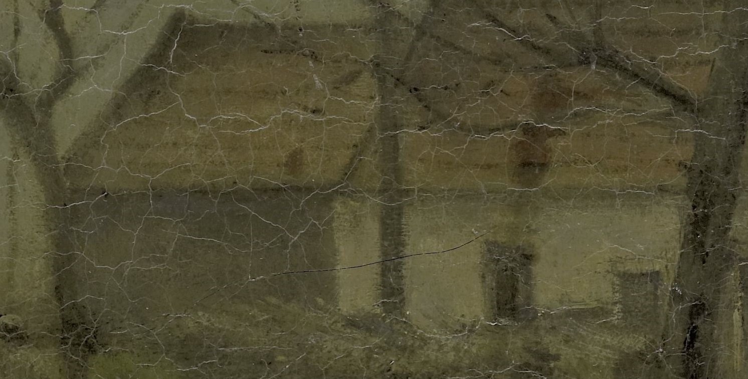 The uneven texture and subtle shadows on the wall suggest a rustic, lived-in quality.