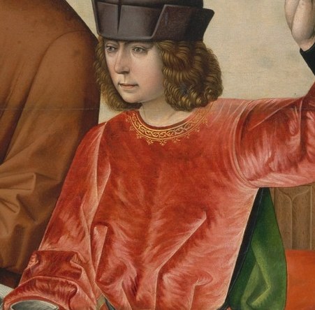 The authoritative pointing gesture signals the moment of prophetic interpretation , the compositional verb of the entire scene
