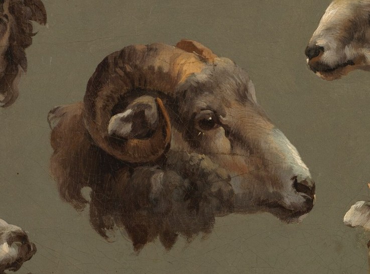 Visible brushstrokes create a rough, three-dimensional effect.