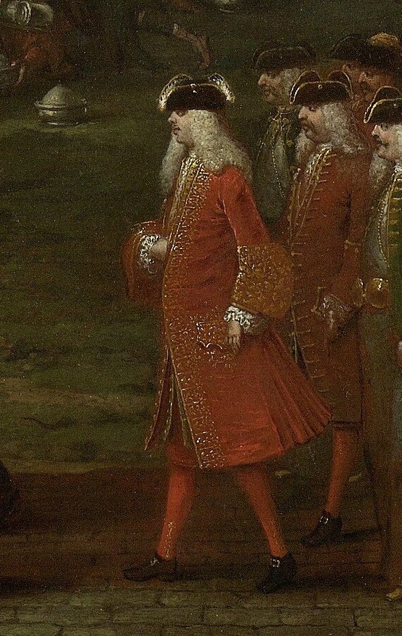 Here, a Dutch envoy, Cornelis Calkoen, goes to meet the Sultan.