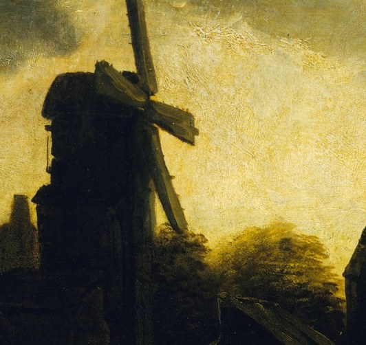 Most eyes land on the towering windmill against the stormy sky.