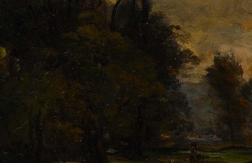 The stark, leafless forms of these trees create a dramatic visual contrast with the sky and suggest the season or a mood of quietude.