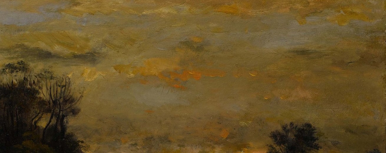 He captures the final glow of a sunset sky.