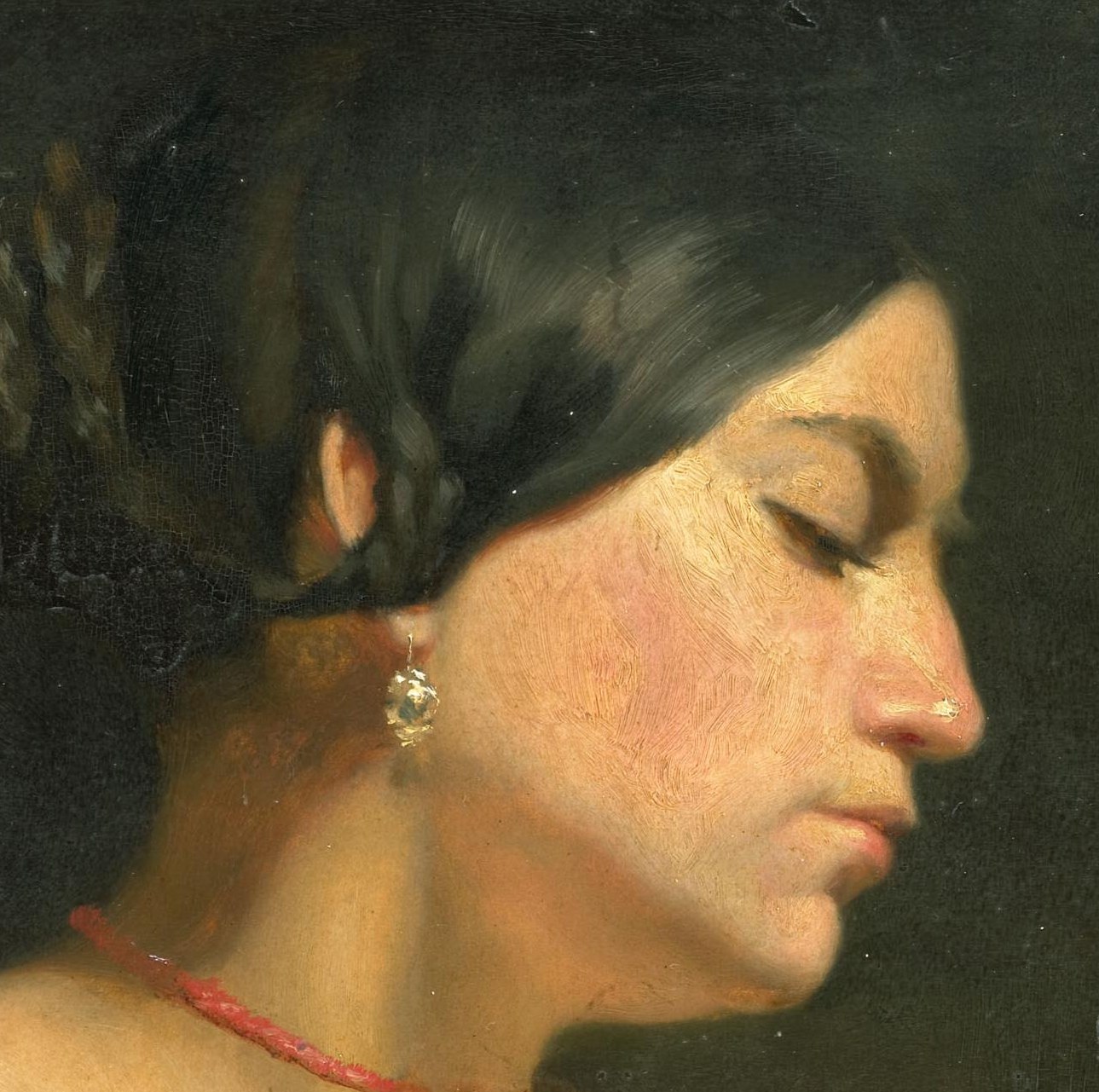 He captures the subtle flush of her skin.