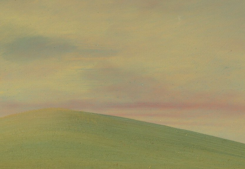 The artist, George Catlin, traveled here in the 1830s.