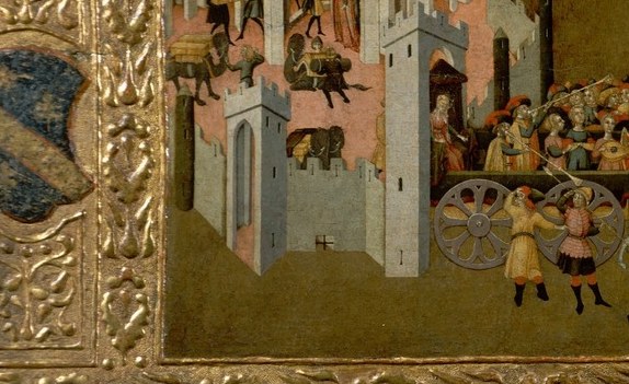 The Queen of Sheba arrives. Her pale horse signals elite status.