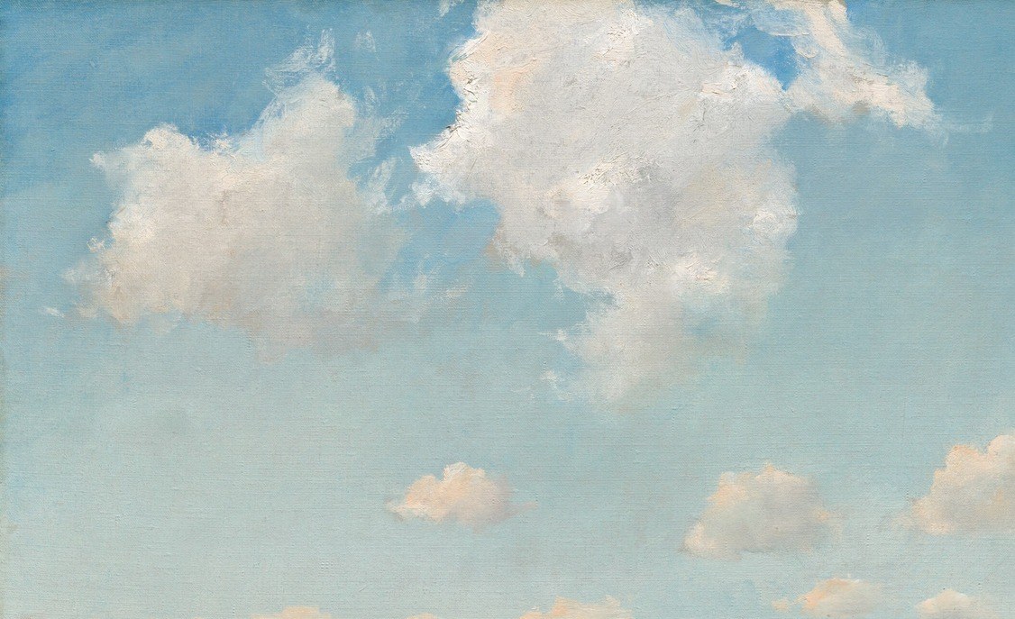 The painter captured the light on the clouds.