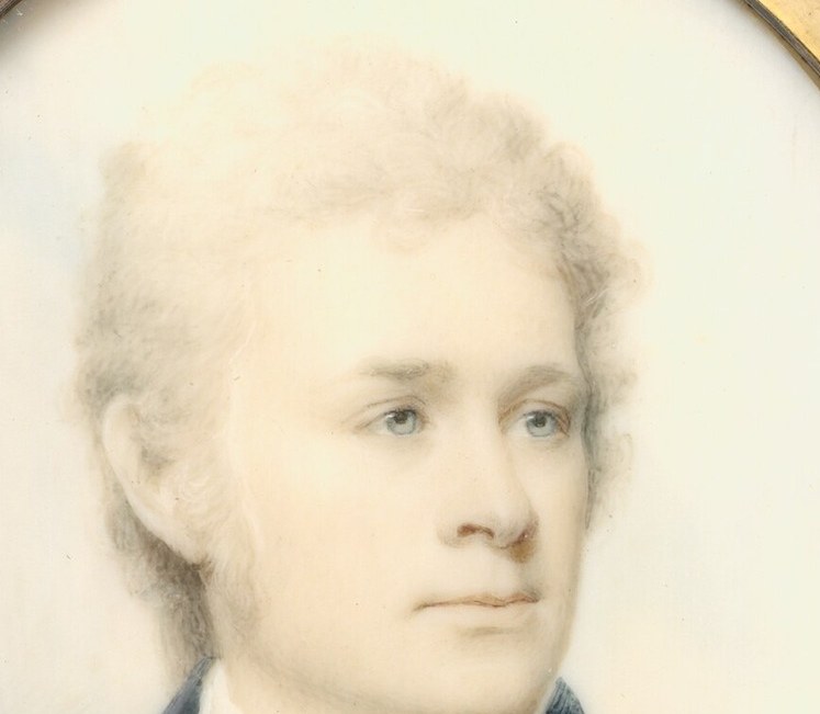 It shows James Cuthbert, Jr., a young man of society.