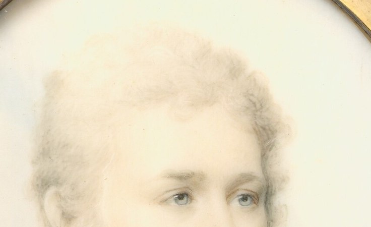 His powdered hair was the height of fashion at the time.