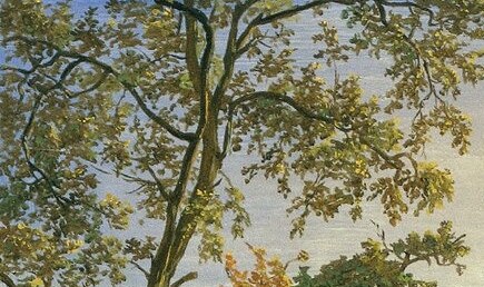 He studied how light filtered through leaves, making them glow.