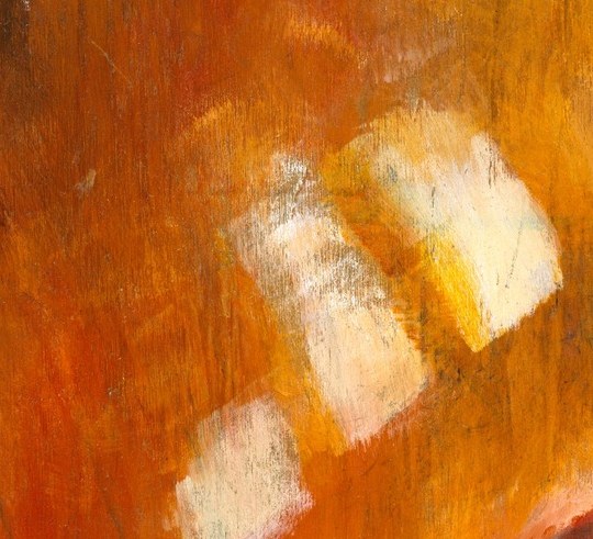 These abstract shapes suggest the intensity and diffusion of sunlight, adding dynamism to the sky.