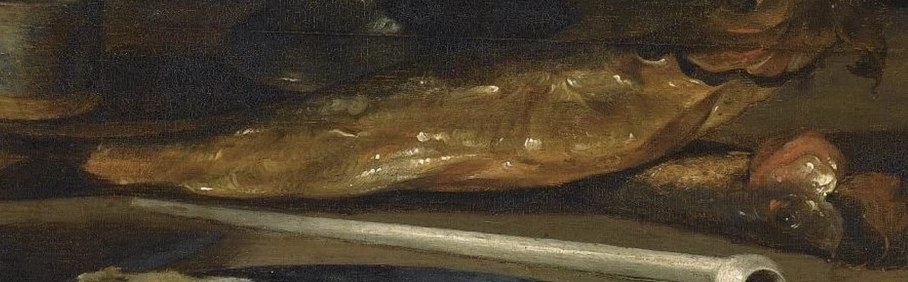 He captures the glint of light on the herring's scales.