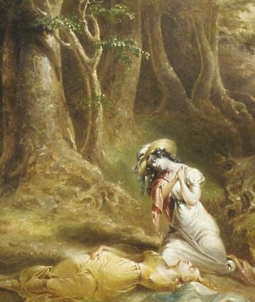 Quidor paints her dress as a beacon of white.
