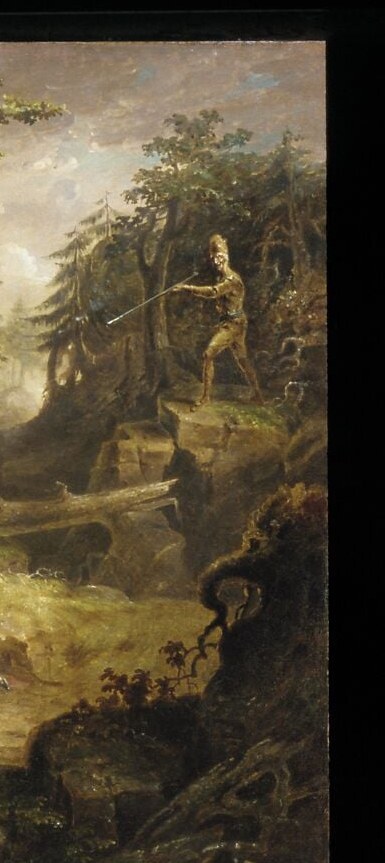 Closes the right escape route just as the left trunk closes the left , Quidor's forest is a trap, not a backdrop.