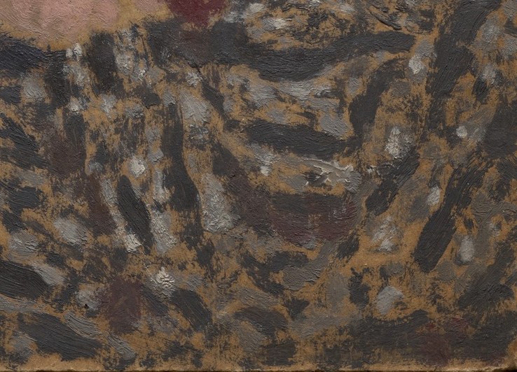 See how the patterned fabric almost dissolves into the wall?
