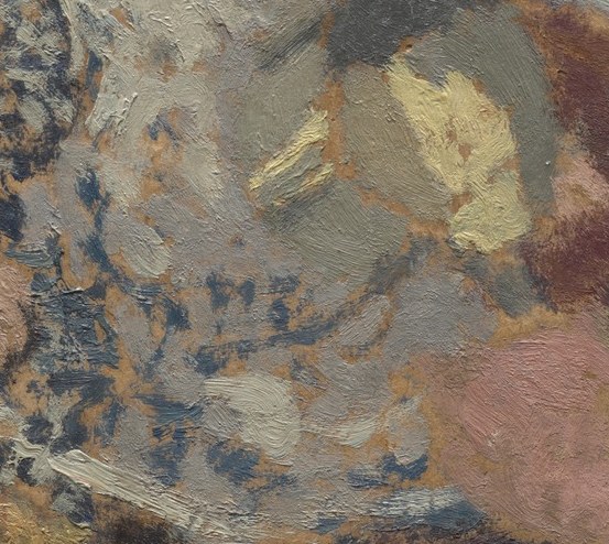 He layered thick paint, making colors appear in bold patches.