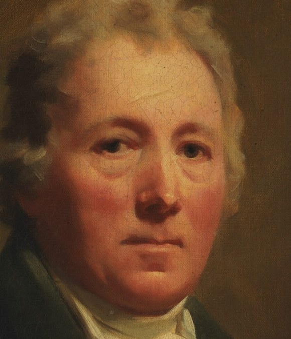 His flushed cheeks suggest good health and fortune.