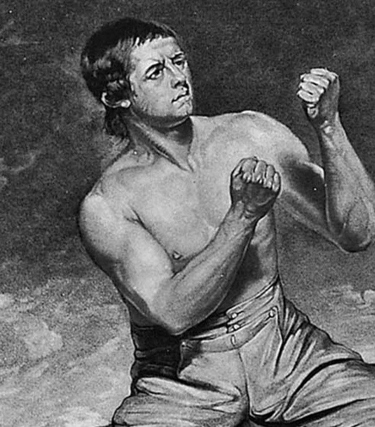 A formal portrait of a shirtless prize-fighter was an absurd provocation in 1792.