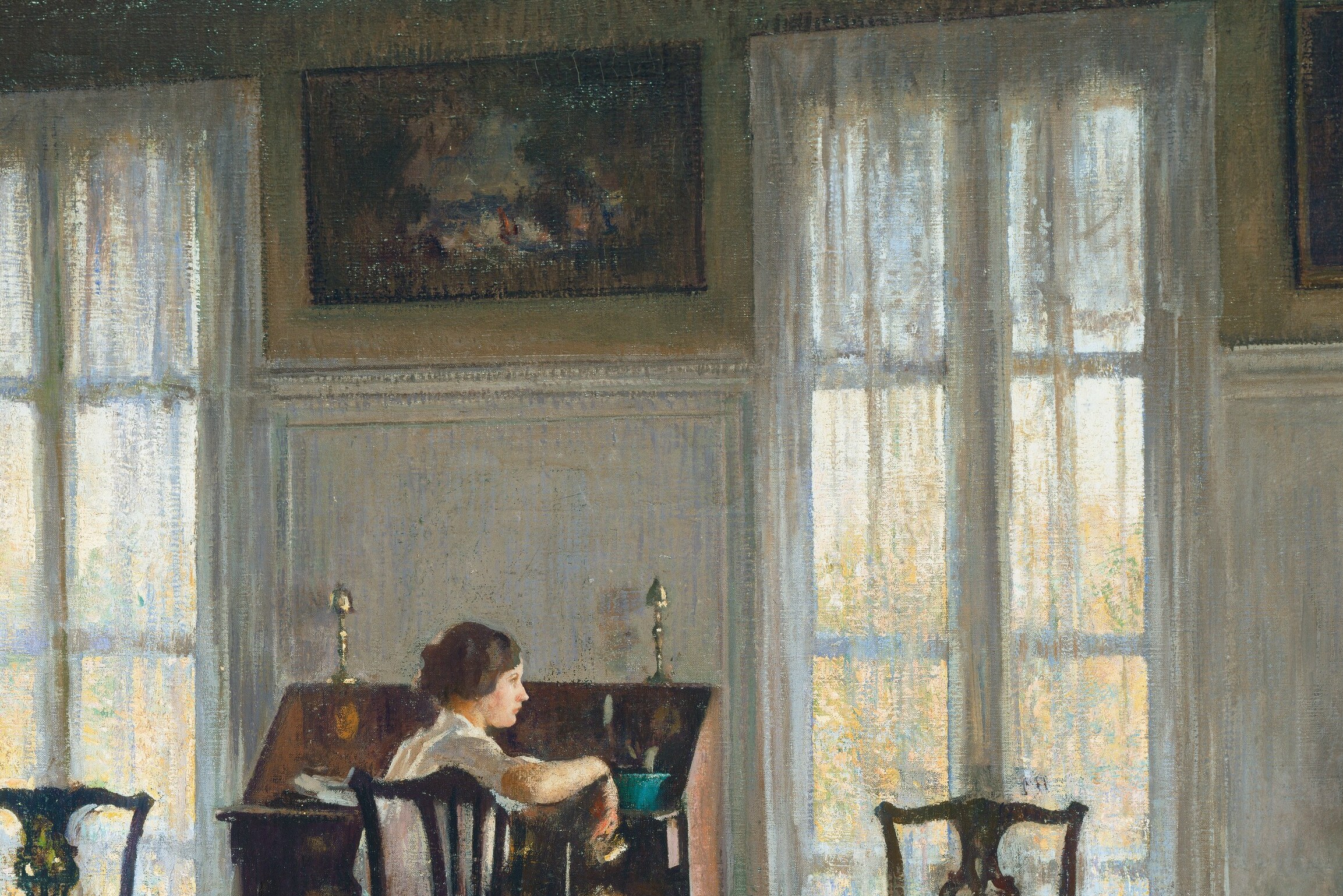 Tarbell painted his own family, in his own house, across four decades.