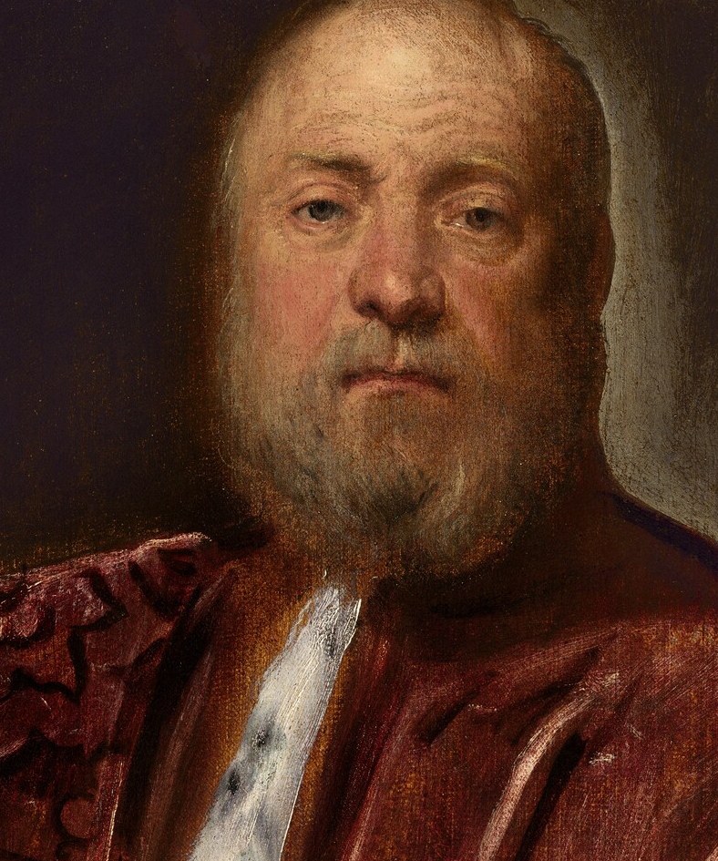 But look at his face, framed by a luxuriant beard.