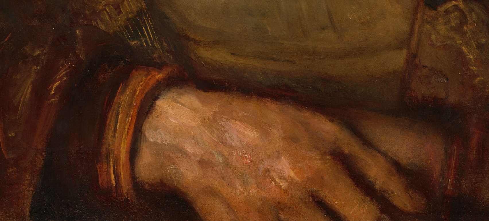 A man dressed in wealth, painted as a man of thought.