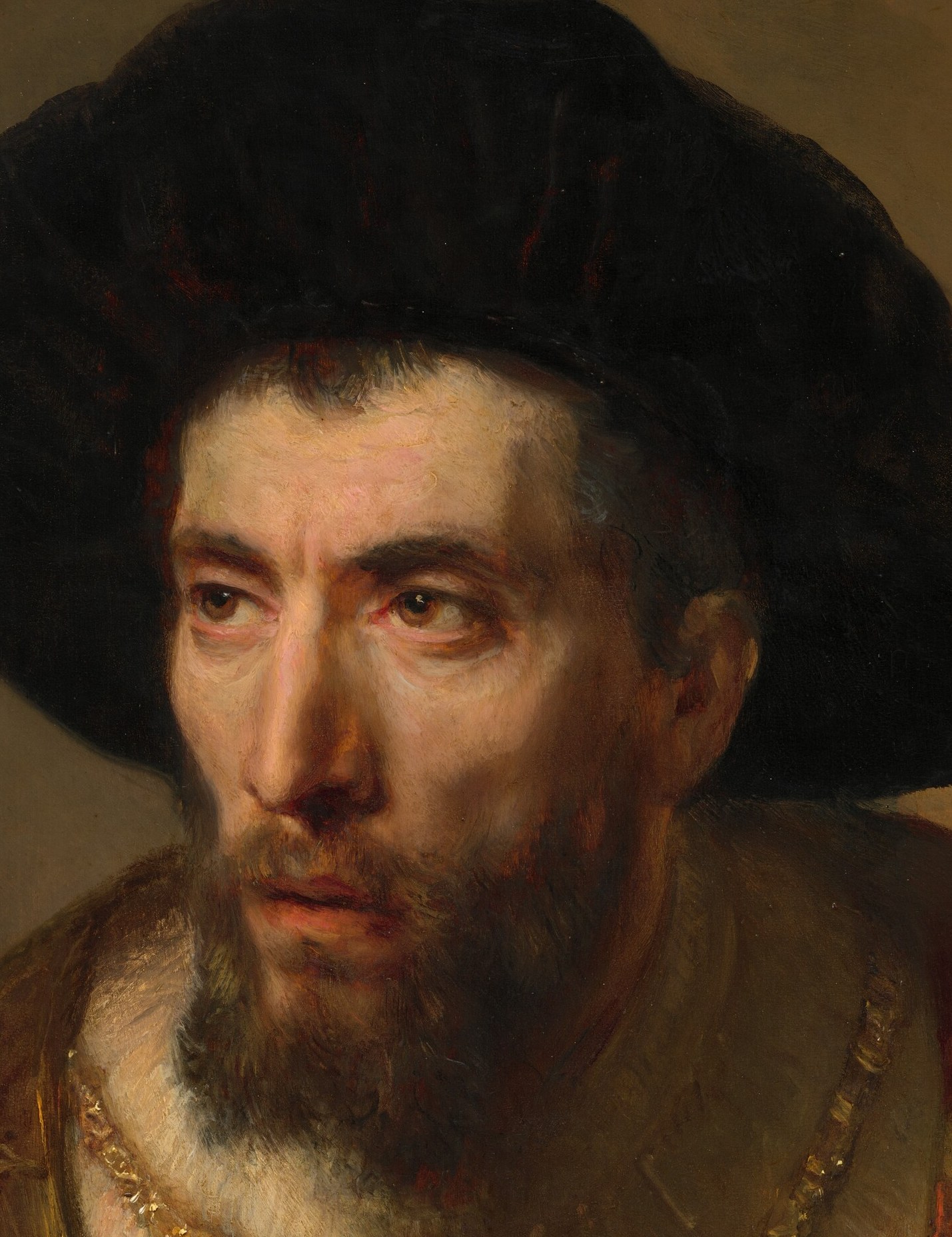 The 17th-century Dutch called this a 'tronie', a study of a character, not a portrait of a person.
