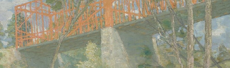 It's an American Impressionist painting from 1895.