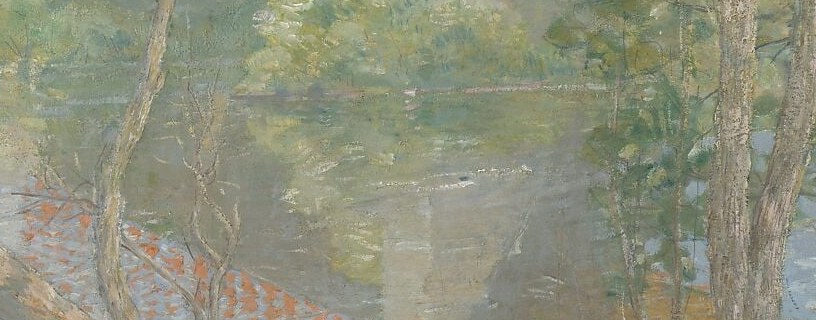 The artist, J. Alden Weir, was influenced by Japanese prints.