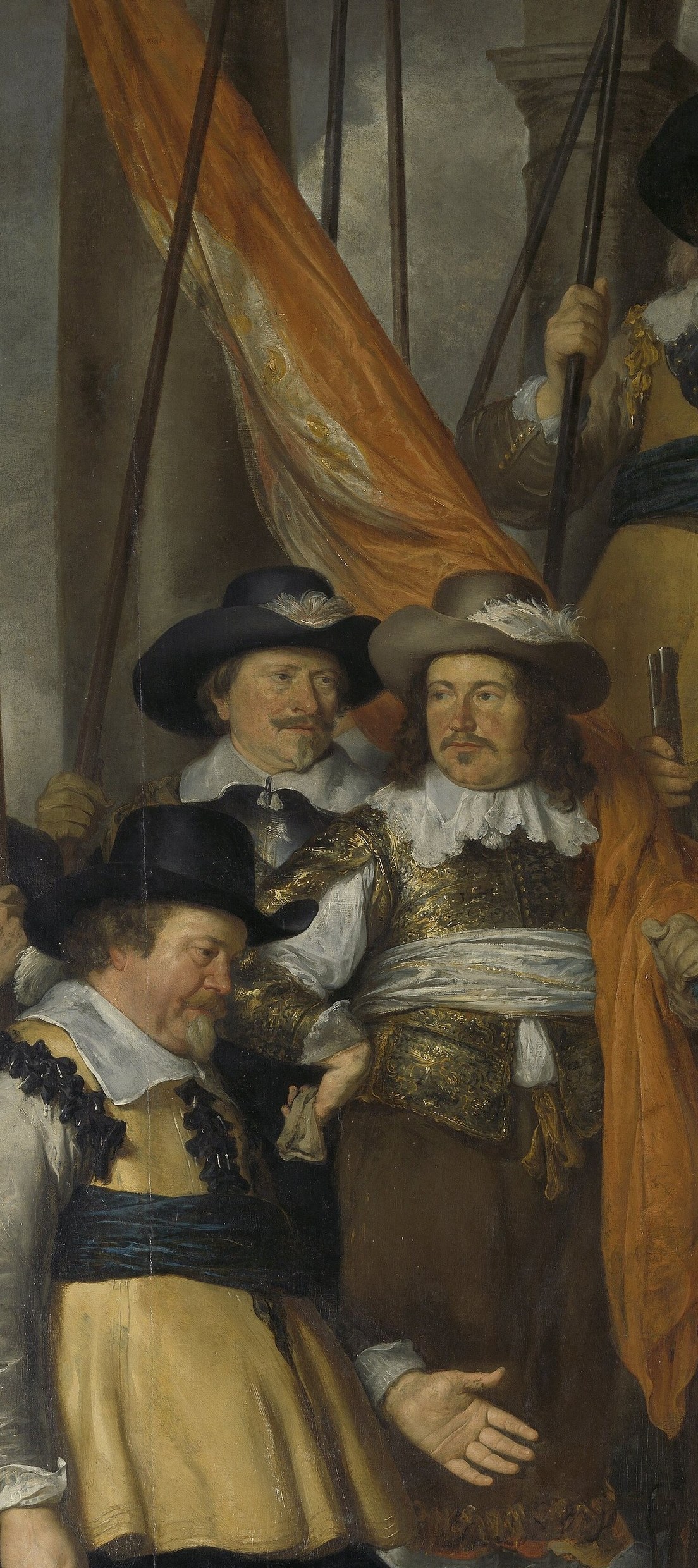 This orange flag, held proudly, symbolized Dutch unity.