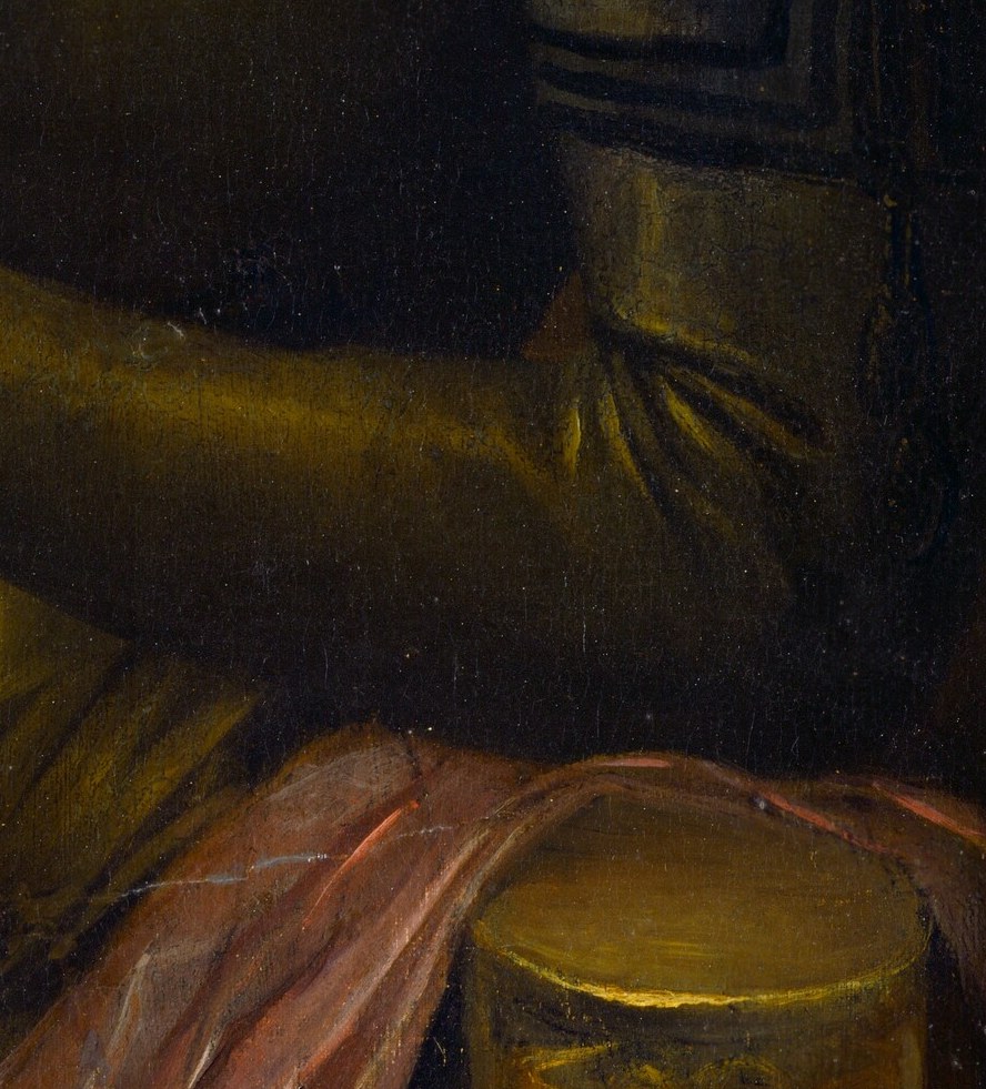 She holds a fan, the tool of coded social conversation.