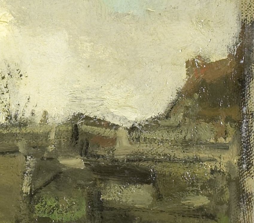But look closely at the distant village.